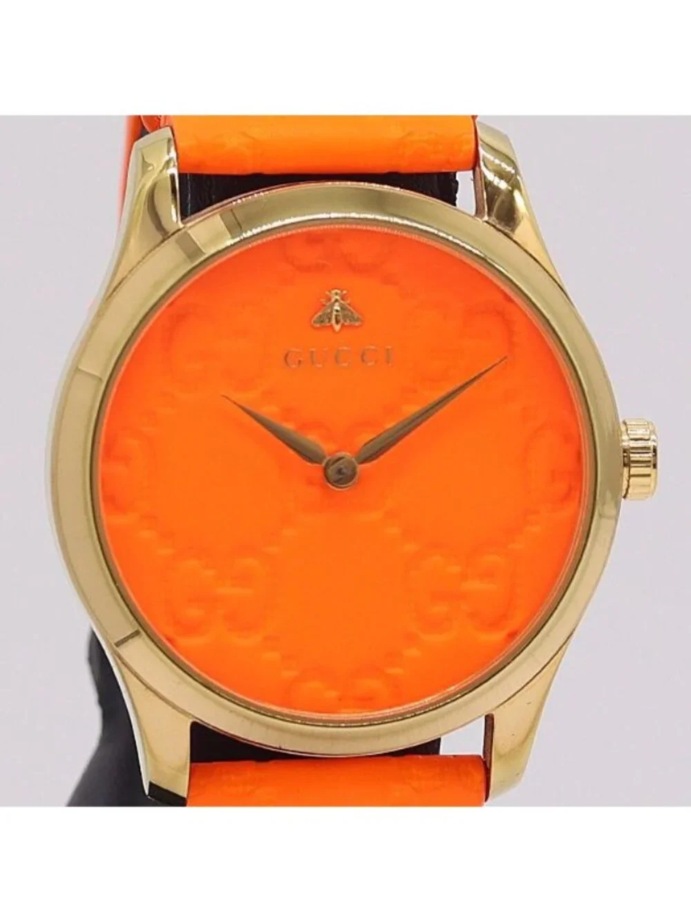 Gucci G-Timeless 126.4 Orange Dial Bee Watch